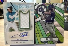 2024 Panini Boys of Summer Tai Peete Patch Auto #/99. Glass Card. Mariners