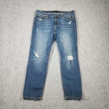Judy Blue Jeans Womens Size 15/32 Relaxed Fit Med Wash Distressed Stretch Denim