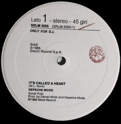 Depeche Mode / El DeBarge With DeBarge - It's Called A Heart (12'' Rare Promo)