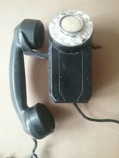 Vintage Automatic Electric Company Monophone Black Dial Wall Telephone