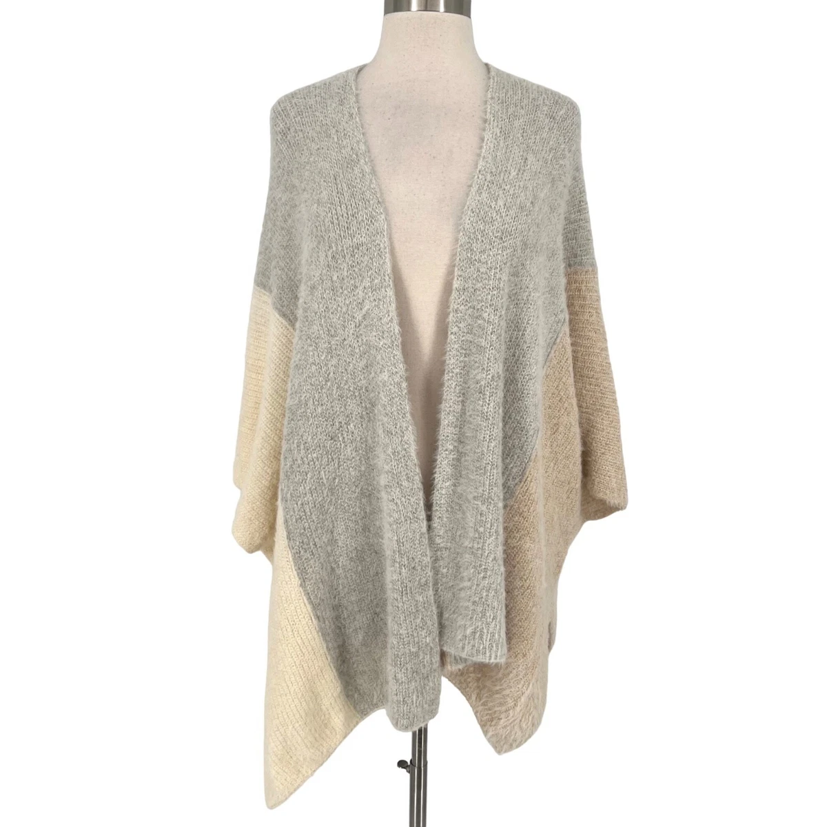 Cream top poncho sweater