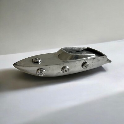 Streamlined Modern Aluminum Raceboat Sculpture (Donzi Magnum)
