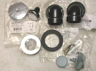 トップス RT 97488 RAPID-FIT TS-8 Bathtub Waste & Overflow Drain Assembly Toe Touch