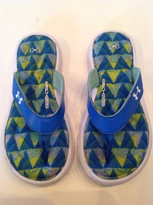 camo under armour flip flops
