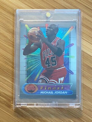MICHAEL JORDAN 1995 Topps Finest #331 jersey 45 | eBay