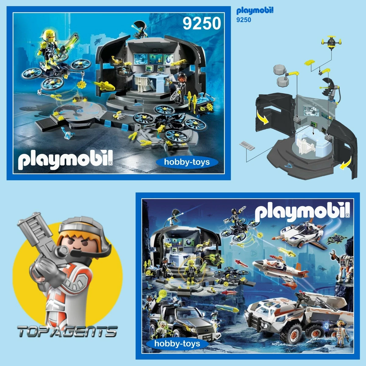 afvisning Ombord kam PLAYMOBIL 9250 * TOP AGENTS HQ BASE 9251 9253 9254 9255 * SPARE PARTS  SERVICE * | eBay