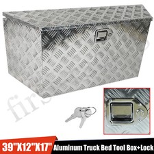 39x15.5x12 Heavy Duty Aluminum Pickup Truck Bed 5 Bar Tread Storage Tool Box 39x15.5x12 Heavy Duty Aluminum Pickup Truck Bed 5 Bar Tread Storage Tool Box