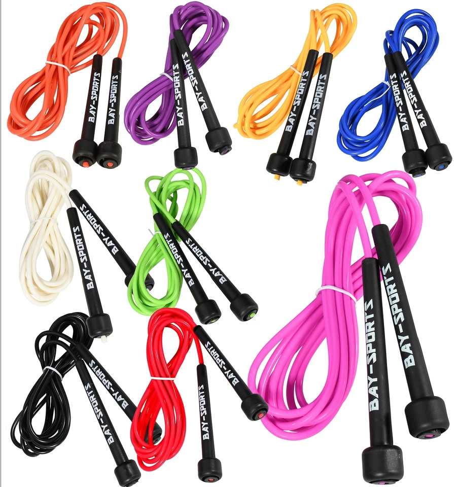 BAY Sports® Springseil Kunststoff bunt Sprungseil 280 300 310 cm PVC Nylon Neon