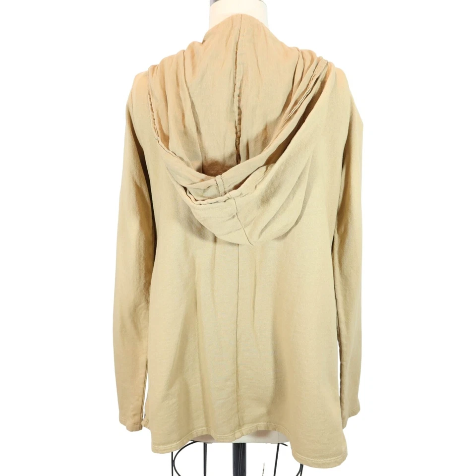 PRAIRIE UNDERGROUND Unphased Quarry Tan Gauze Trim Open Hoodie Sweatshirt Size S - Image 2 of 4