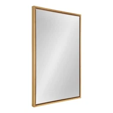 Kate and Laurel Medium Rectangle Gold Modern Mirror (36 in. H x 24 in. W)