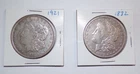 1882-P & 1921-P $1 Silver Morgan Dollar Lot of 2 Coins in Very Good Condition