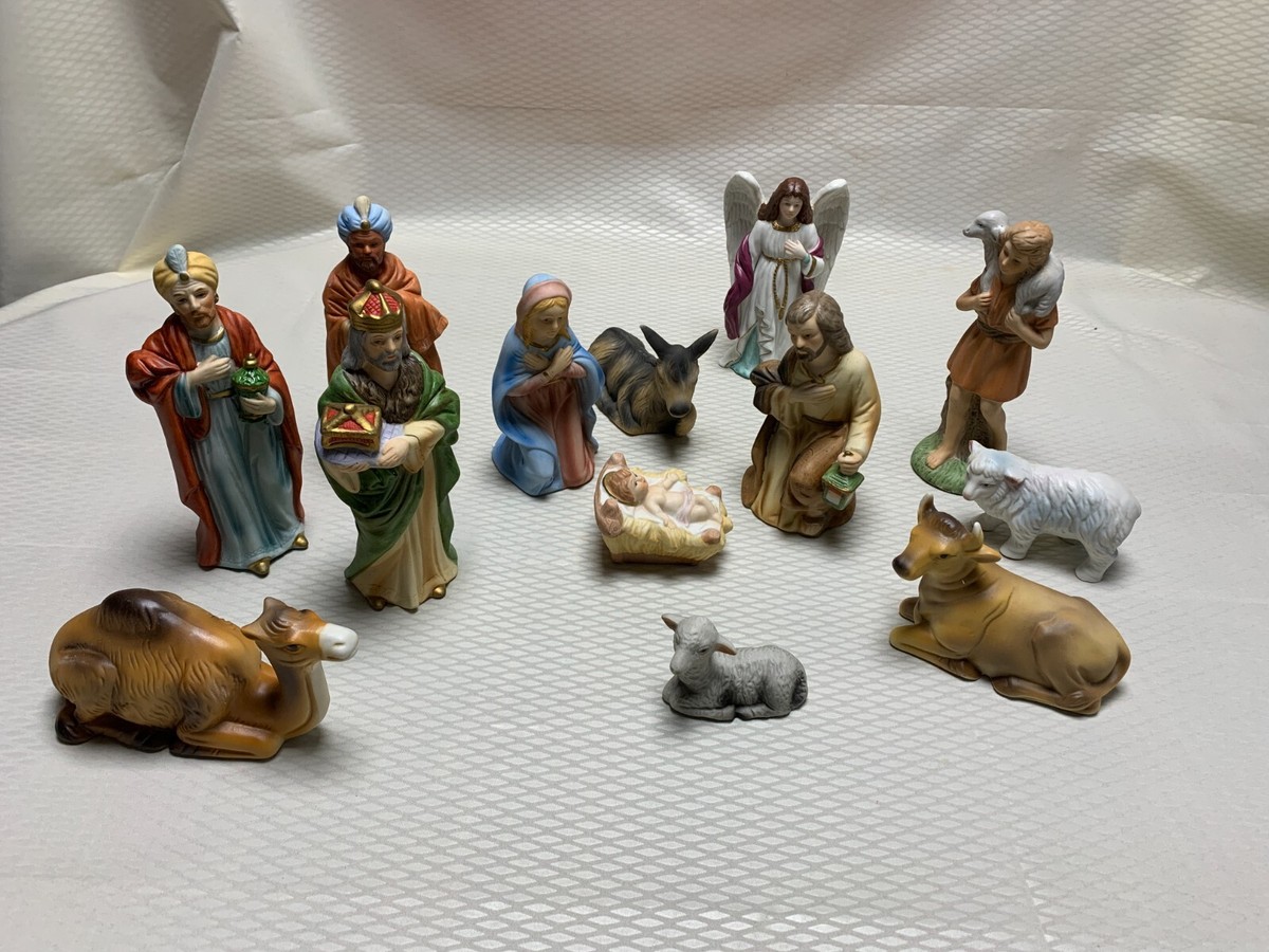 13 Piece Porcelain Nativity Set vintage Christmas | eBay