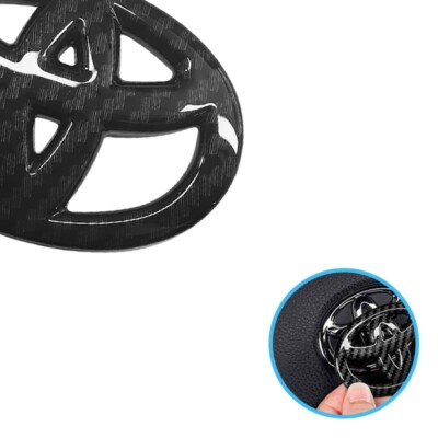 Steering Wheel Emblem Overlay Kit Cover Dustproof Anti-Scratch Badge Attachment