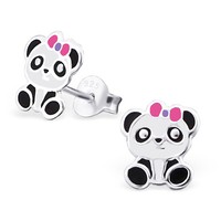 Panda Ohrringe 925 Silber - Kinderohrringe PandabäR MäDchen Ohrstecker Schmuck