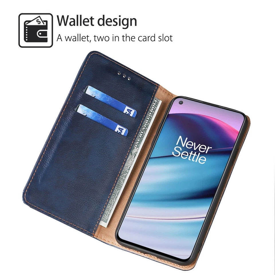 Magnetic Flip Case Wallet Stand Cover for Oneplus 3 3T 5 5T 6 6T 7 7T 8 Pro 8T - Image 2 of 4