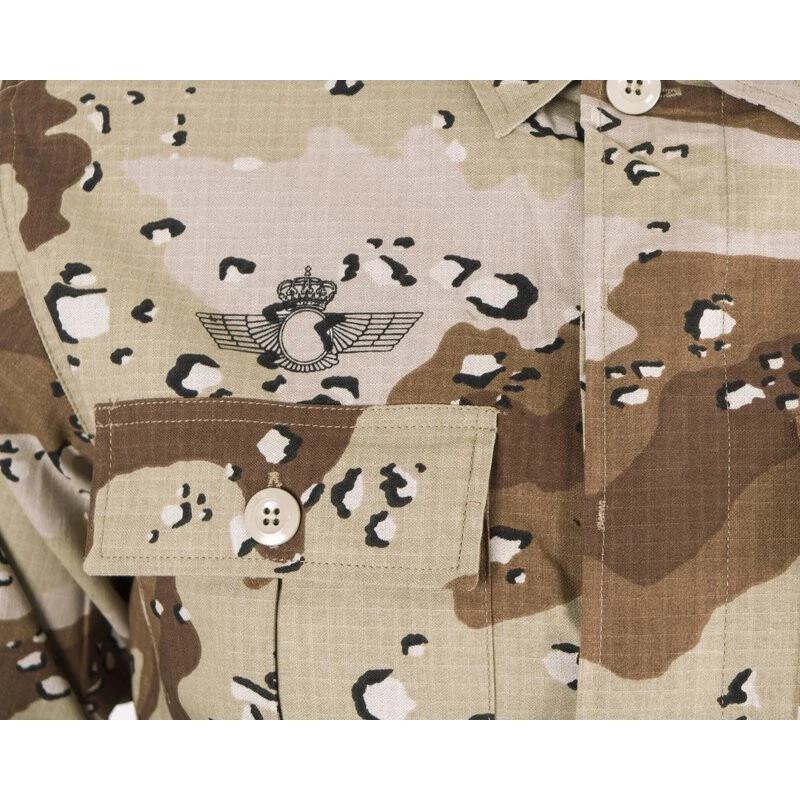 Authentic Spanish Air Force Desert Field Shirt Six Color Desert Camo Pattern - Image 2 of 3