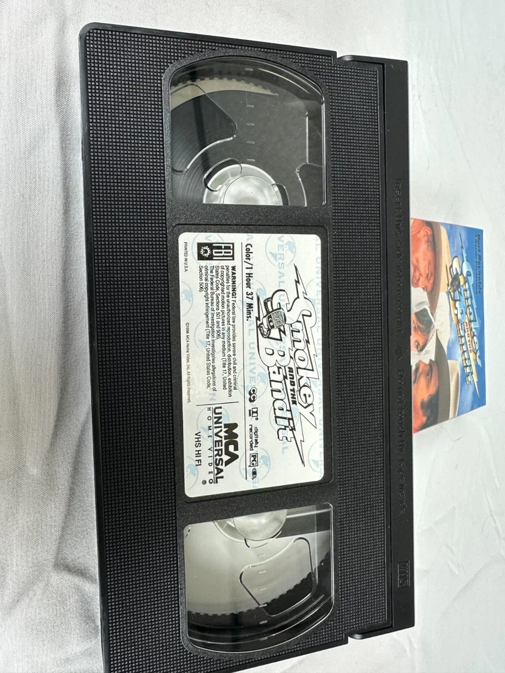 Smokey and the Bandit VHS 1985 Burt Reynolds Sally Field Jackie Gleason Foto 3 de 3