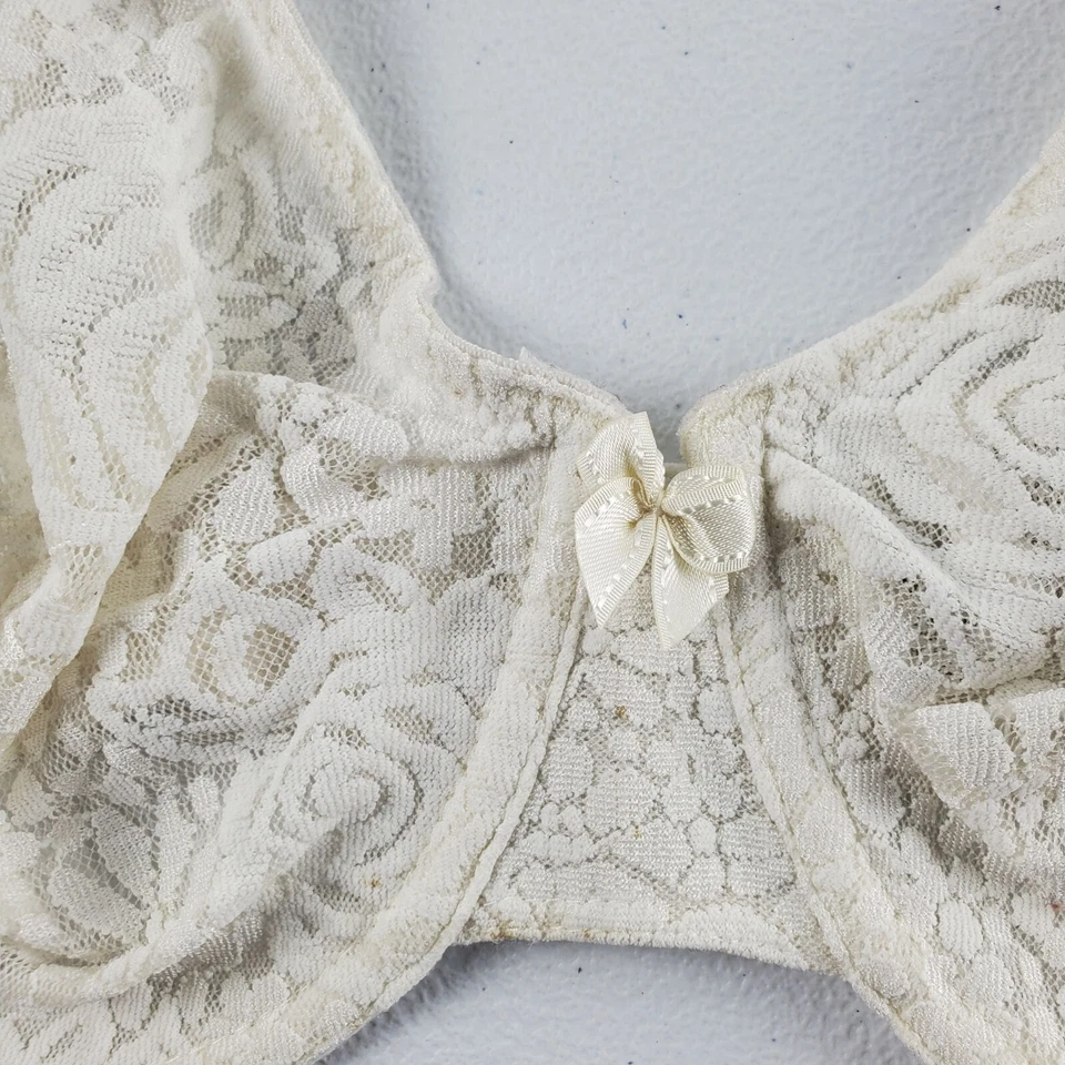 Бюстгальтер на косточках Wacoal Halo кружевной бесшовный литой регулируемый ремень 36D женский белый - Изображение 4 из 4