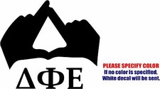 Delta Phi Epsilon Sorority Hands Graphic Die Cut decal sticker Car Truck Boat 6"