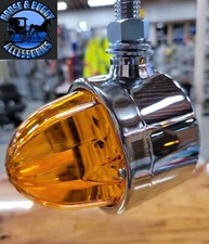 single face amber/amber watermelon pedestal light turn signal universal #51566