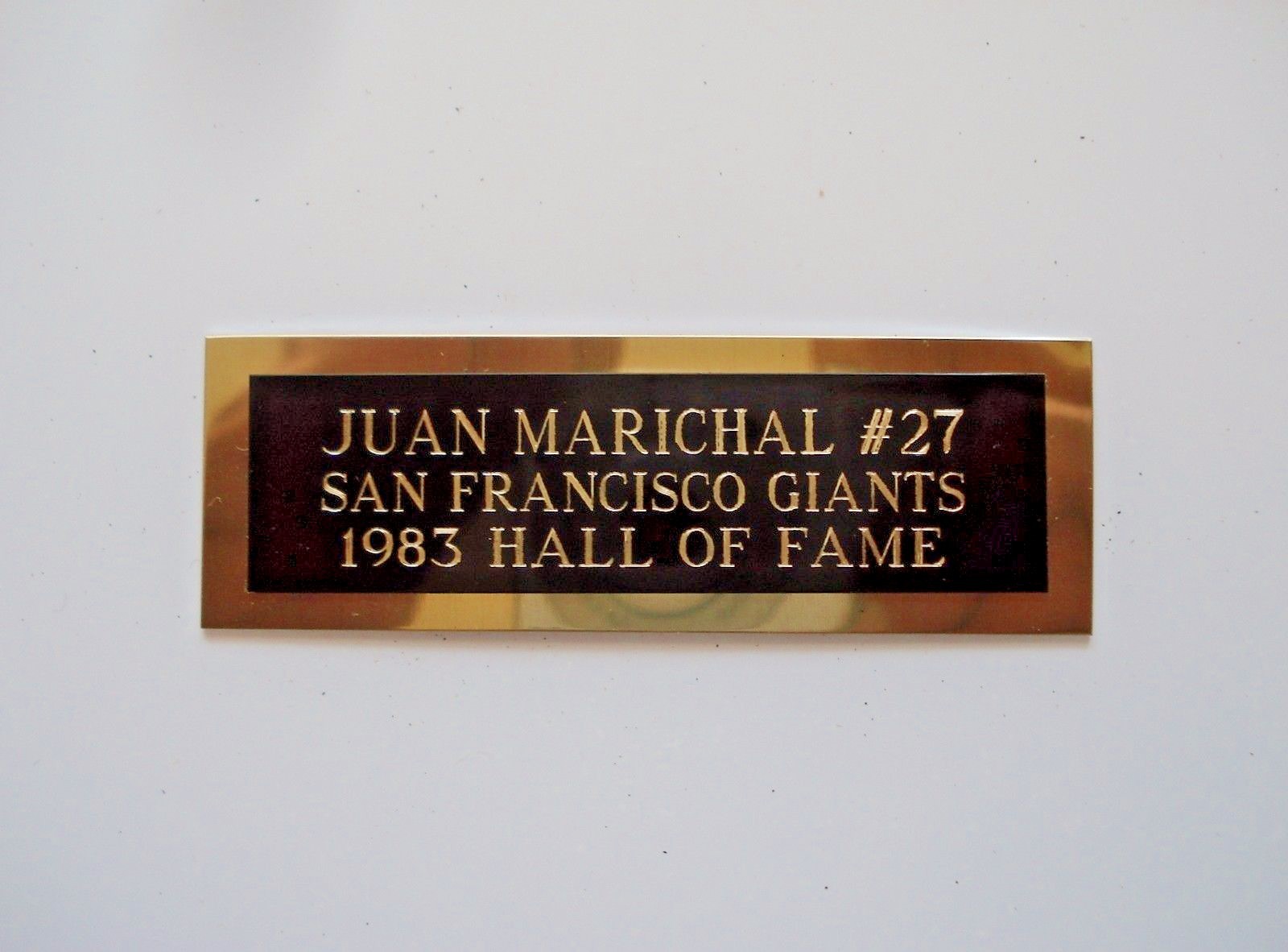 Juan Marichal Nameplate For An Autographed Baseball Ball Card Plaque 1