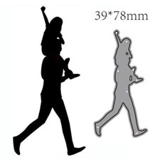 Dad Daughter Piggyback Metal Cutting Dies Cut Die Decoration Scrapbooking Card