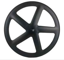 700C Carbon 5 Raggi Clincher Cerchi Tubolari Set Ruote Carbonio per Pista Bici Strada