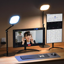 Led Desk Lamps for Home Office with Base, Video Conference Lighting for Zoom, Ta