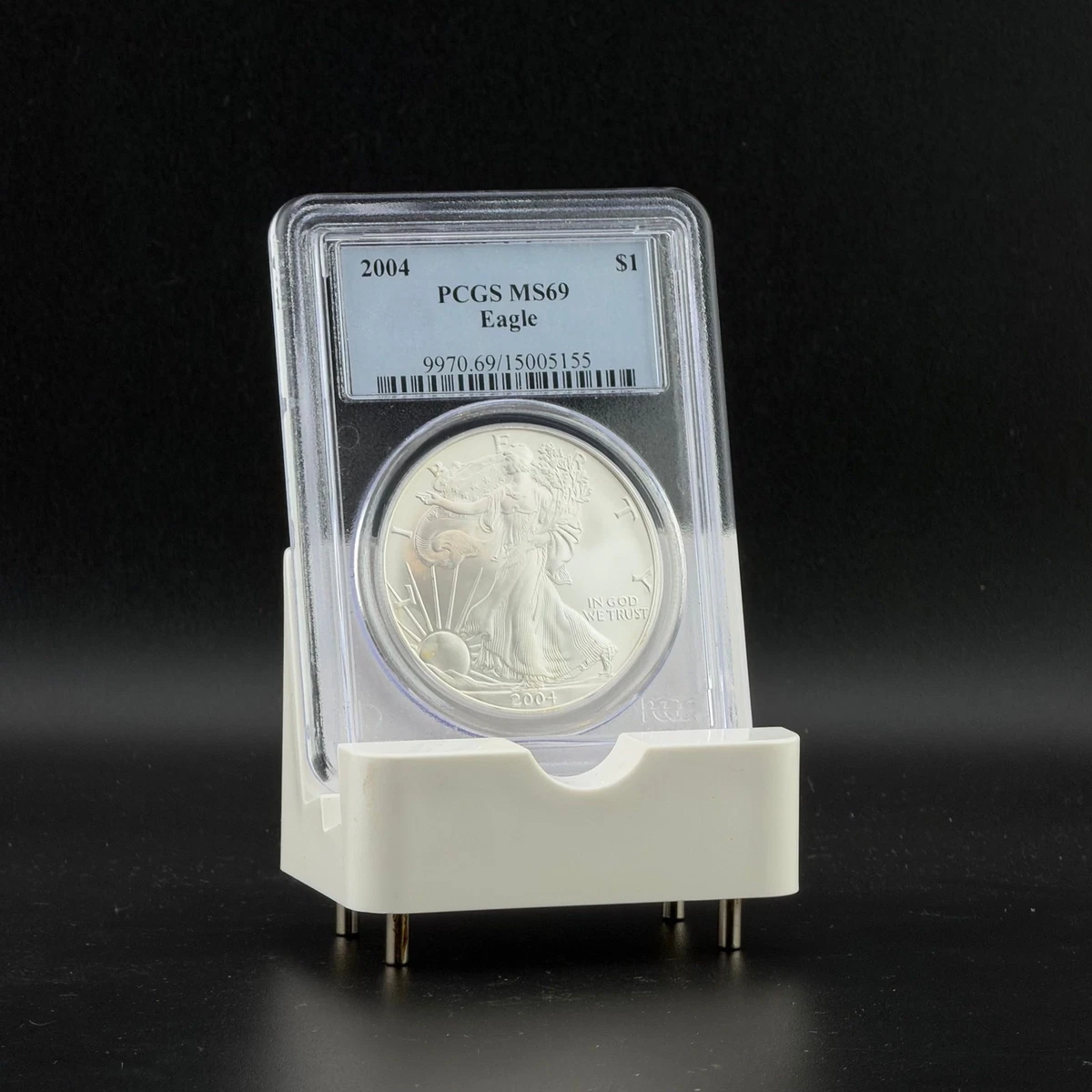 25+ American Eagle MS 69 Graded 2004 Silver Bullion Coins for sale