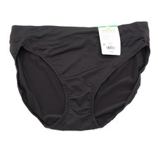 Warners No Pinching No Problems Tailored Hi-Cut Brief Womens Large Black Stretch