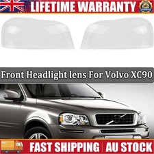 For 2004-2013 Volvo XC90 Front Headlight Headlamp Clear Lens Shell Cover Pair