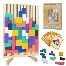 Wooden Stacking Puzzle Toy,3D Wooden Montessori Puzzles Toy,Giant Russian Blo...