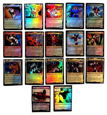 MTG Foil Universes Beyond Transformers Complete Set (15+2) (NM)