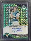TREVOR LAWRENCE 2025 PANINI MOSAIC AUTO CHOICE FUSION GREEN AND BLACK PRIZM 8/25
