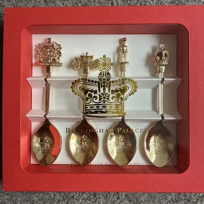 Buckingham Palace Teelöffel fertig mit 24 Karat Gold ��