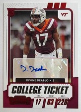 2021 Panini Contenders Draft Picks Divine Deablo Red #249 RC Auto Hokies