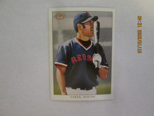 JOHNNY DAMON RED SOX 2002 TOPPS 206 WITH BAT CARD #198  FREE SHIP