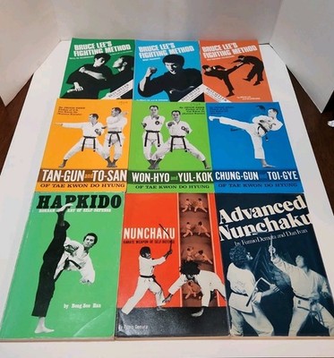 Bruce Lees Fighting Method Tae Kwon Do Hyung Hapkido Nunchaku OHARA Book Lot