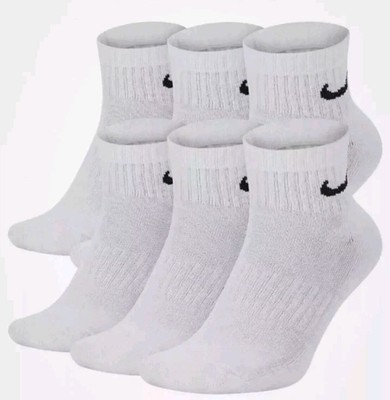 Nike Socks Everyday Plus Training Cushioned Dri-Fit Ankle Socks Large 6 Pairs