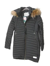 NWT ODD MOLLY Earth Saver Long Puffer Jacket ~FAUX Fur Hood Trim ~SMALL~  $359
