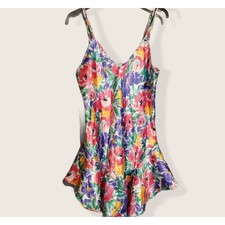 Vintage Cinema Etoile Multicolored floral slip dress medium
