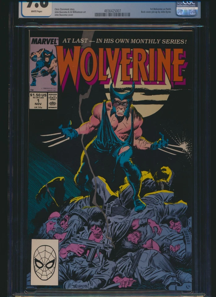 Wolverine 1 Marvel 1988 CGC 9,8 páginas blancas clave primera aparición parche envío y devolución gratis! Foto 2 de 3