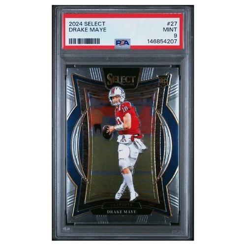 2024 Panini Select Concourse Drake Maye #27 Rookie Card PSA 9 MINT