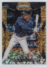 2019 Panini Prizm Tier III Neon Orange Donut Circle 47/150 Andrew Velazquez 0u9w