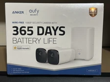Eufy eufyCam 2 Wireless 2 Cameras w/ Base Station/Siren 365 Day Battery Life