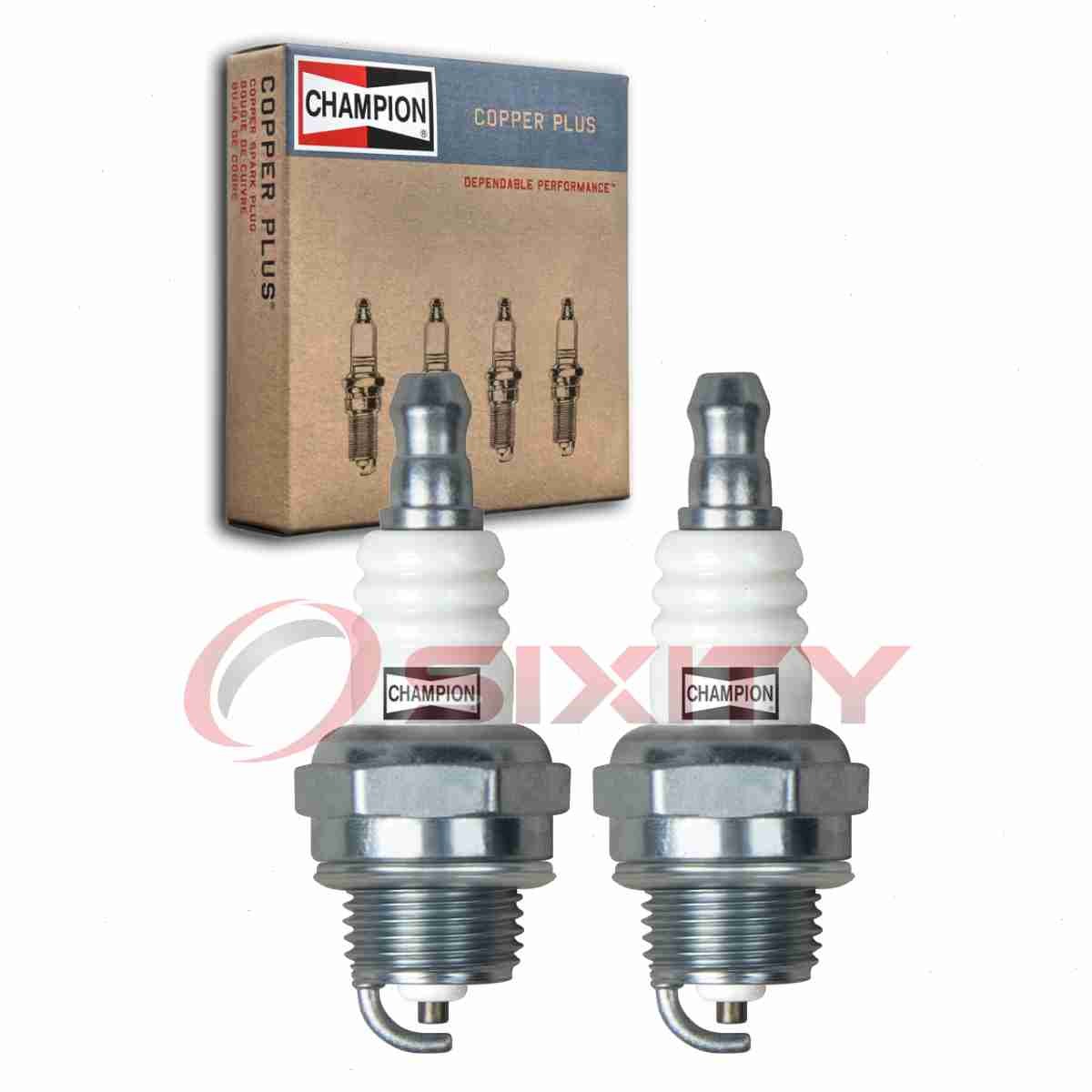 2 pc Champion Copper Plus 852 Spark Plugs for WSR6F RCJ6Y L7RTC BPMR8Y dq