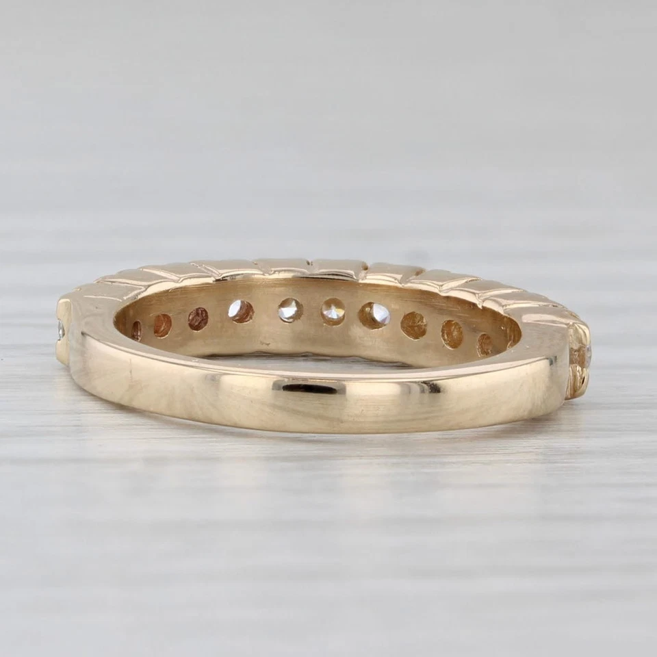 New 0.44ctw Lab Created Diamond Ring 14k Yellow Gold Stackable Wedding Band - Image 4 of 4