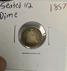 1857-P Philadelphia Seated Liberty Silver 1/2 Half Dime