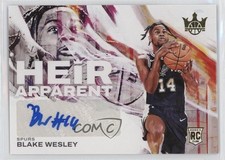 2022-23 Panini Court Kings Heir Apparent 131/199 Blake Wesley #HA-BSS Auto 1c9a