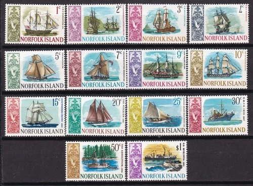 NORFOLK IS SHIPS DEFINATIVES MNH